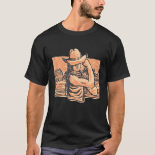 T-shirt Cactus de Cowgirl de Rodéo de Course de Barrel Coo