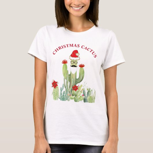 T-shirt Cactus de Noël (Devant)