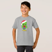 T-shirt Cactus de Noël, Cactus mignons, Chapeau de Père No (Devant entier)