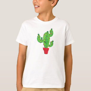 T-shirt Cactus de Noël, Lumières de Noël, Cactus mignons