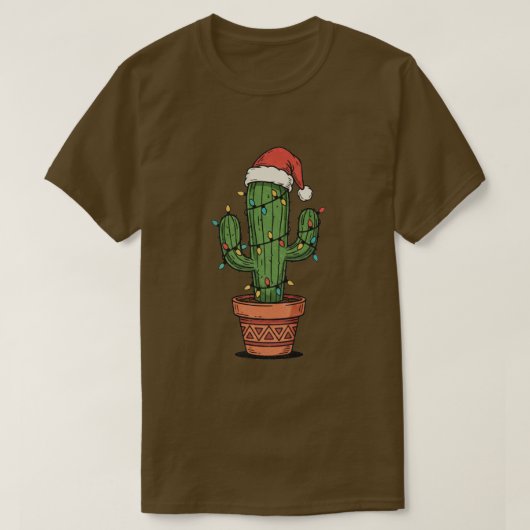 T-shirt Cactus de Noël Vintage (Design devant)