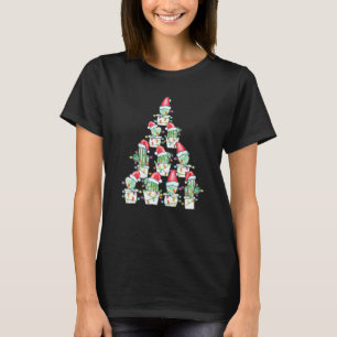 T-shirt Cactus de Noël Xmas Lumières Arbre Cactus Succulen