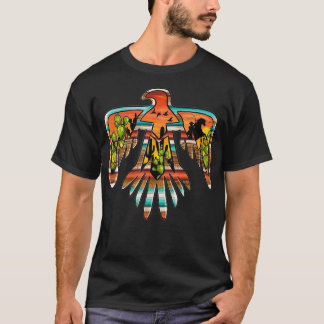 T-shirt Cactus de Sunset Ouest de Thunderbird amérindien 