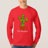 T-shirt Cactus décoré pour les fêtes Feliz Navidad (Devant)