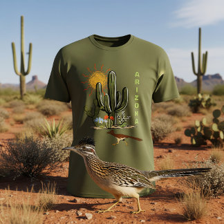 T-shirt Cactus du désert du Grand Géocoucou de l'Arizona
