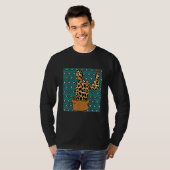 T-shirt Cactus Leopard Cinco De Mayo Cute Cacti Animal Pri (Devant entier)