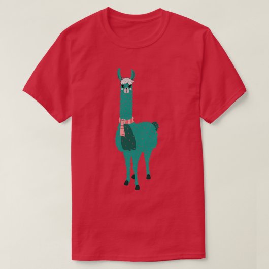 T-shirt Cactus Llama Cute Llama Avec Amme Fleur Cactus Pla (Design devant)