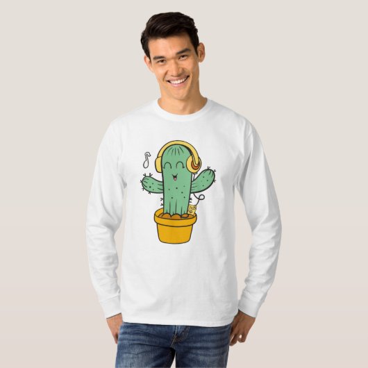 T-shirt cactus mignon (Devant entier)