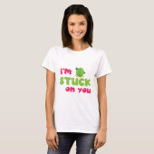 T-shirt Cactus mignon Je suis coincé sur vous (Devant entier)