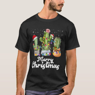 T-shirt Cactus Noël Pj Costume fête Plante Amateurs
