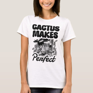 T-shirt Cactus rend l'aventure de golf de disque parfaite