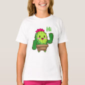 T-Shirt Cactus souriant - Vibes Plantes amicales (Devant)