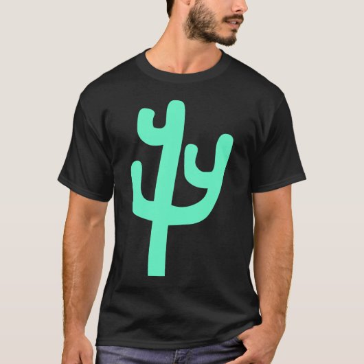 T-shirt Cactus - Turquoise (Devant)