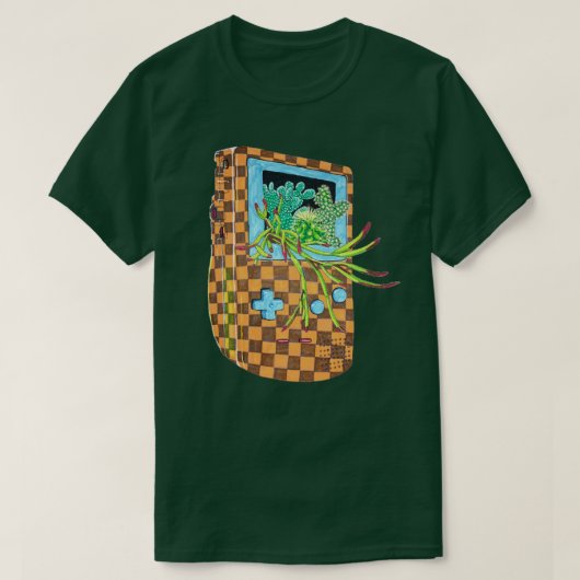 T-shirt Cactus Video Game Terrarium (Design devant)