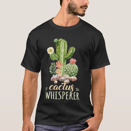 T-shirt Cactus Whisperer Cacti Lover (Devant)
