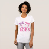 T-shirt Cadeau 2028 d'obtention du diplôme de filles (Devant entier)