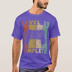 T-shirt Cadeau 39e anniversaire homme Gaming Niveau 39 Ter
