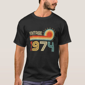 T-shirt Cadeau 48e Anniversaire - Vintage 1974 Retro Anniv