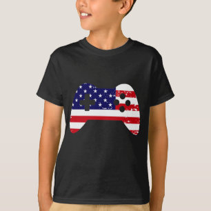 T-shirt Cadeau 4 Juillet Jeu Vidéo Joueur