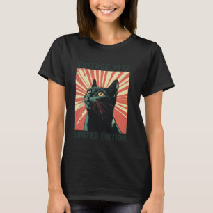 T-shirt Cadeau 53 Ans Vintage 1972 Amateur de Chat 53e Nai