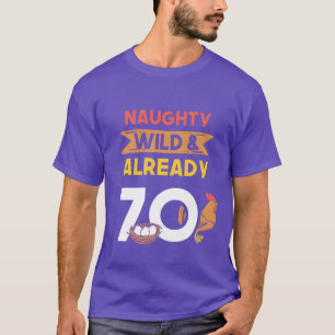 T-shirt Cadeau 70 ans anniversaire femmes Poulet drôle