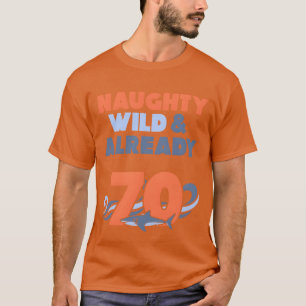 T-shirt Cadeau 70 ans anniversaire femmes Shark rétro