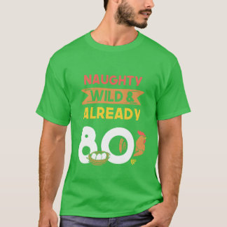 T-shirt Cadeau 80 ans anniversaire femmes Fille de poulet
