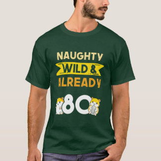 T-shirt Cadeau 80 ans anniversaire femmes Fille hamster