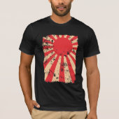 T-shirt Cadeau affligé par drapeau du Japon de regard de (Devant)