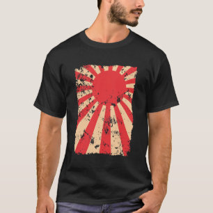T-shirt Cadeau affligé par drapeau du Japon de regard de