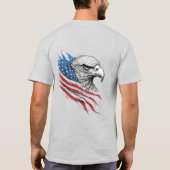 T-shirt Cadeau Aigle Patriotique – Fierté du drapeau améri (Dos)
