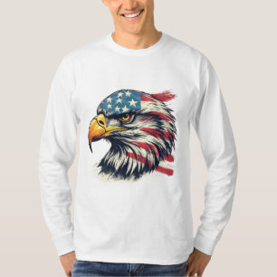 T-shirt Cadeau Aigle Vétéran – Drapeau Américain Design
