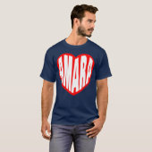 T-shirt Cadeau Amara dans mon cœur (Devant entier)