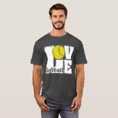 T-shirt Cadeau AMOUR DE SOFTBALL (Devant entier)