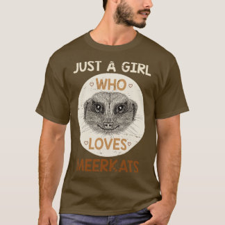 T-shirt Cadeau Amoureux des animaux fille Afrique Meerkat