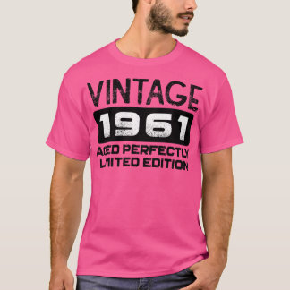 T-shirt Cadeau Anniversaire Vintage 1961 Âgé Parfaitement