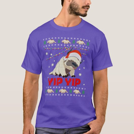 T-shirt Cadeau Appa Sky Bison yip yip Pull de Noël laid (Devant)