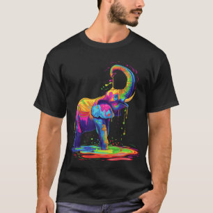 T-shirt Cadeau Art Pop Animal Eléphant