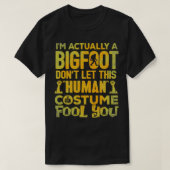 T-shirt Cadeau Bigfoot Costume humain Sasquatch Yeti (Design devant)