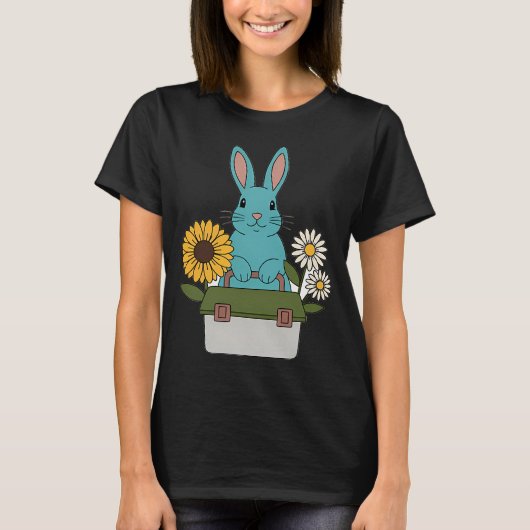 T-shirt Cadeau boîte d'articles de pêche de lapin (Devant)