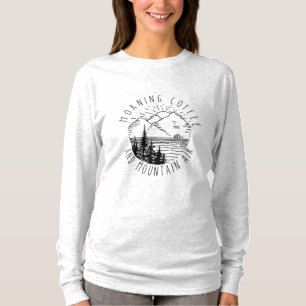 T-shirt Cadeau Camper Café Du Matin Et Fêtes D'Air De Mo