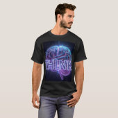 T-shirt Cadeau Cerveau Néon THINK - Mug Tech Programmeur I (Devant entier)