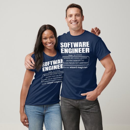 T-shirt Cadeau Coder Définition de l'ingénieur logiciel (Unisexe)
