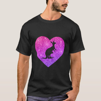 T-shirt Cadeau Coeur Kangourou Pour Filles Ados Et Femmes