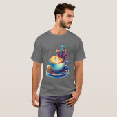 T-shirt Cadeau coloré café (Devant entier)