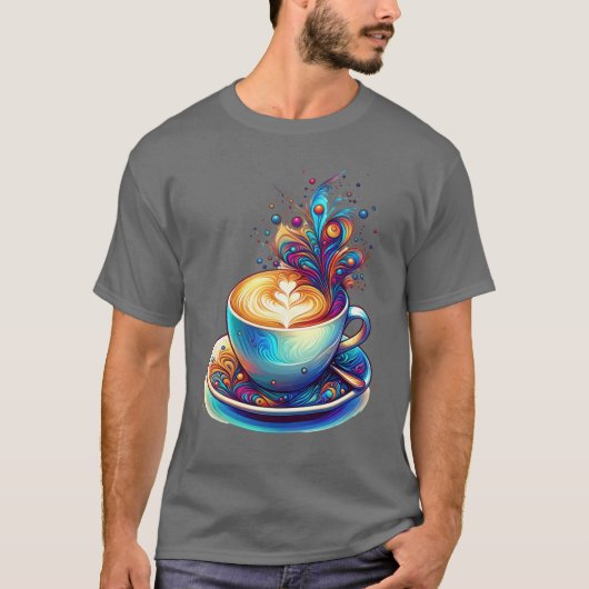 T-shirt Cadeau coloré café (Devant)