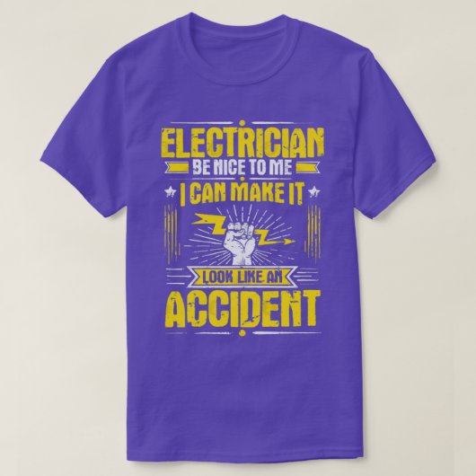 T-shirt Cadeau d'accident d'électricien Sparky Electric (Design devant)