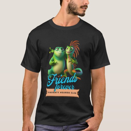 T-shirt cadeau d'amis de lézard (Devant)