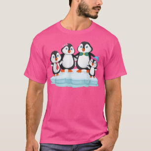 T-shirt cadeau d'amour de famille pingouin Noël anniversai
