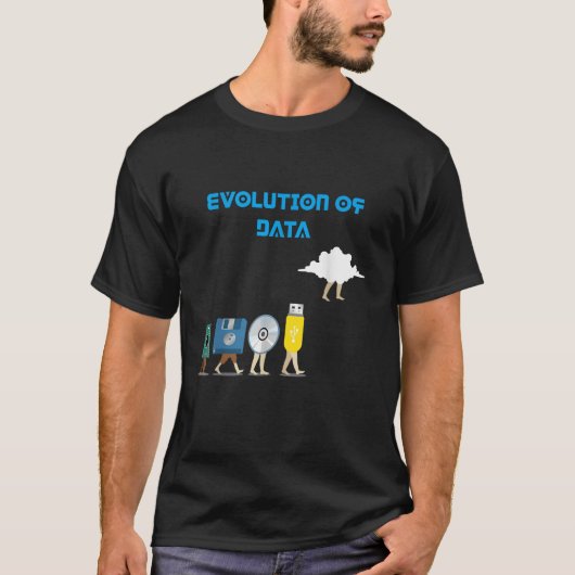 T-shirt Cadeau d'analyse de l'évolution des données pour A (Devant)